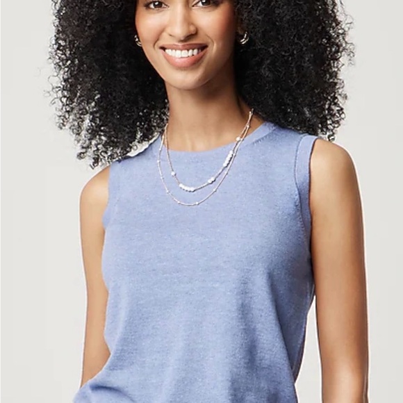 J. Crew Tops - 💙 J.Crew Classic Shell Sleeveless Knit Top – Size L